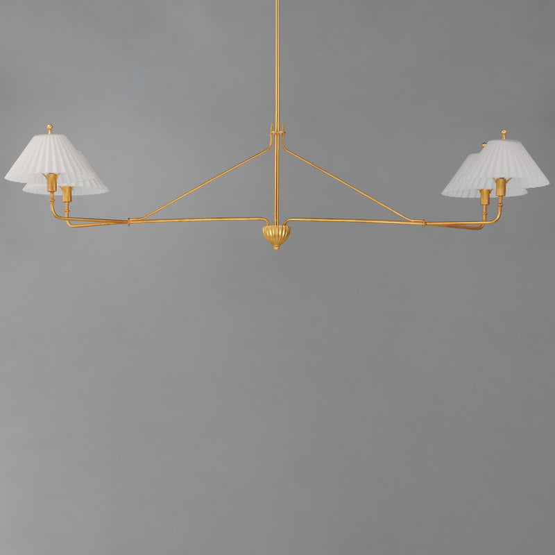 Maxim 18314SWGL Kismet 4 Light Linear Pendant | Gold Leaf