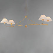 Maxim 18314SWGL Kismet 4 Light Linear Pendant | Gold Leaf