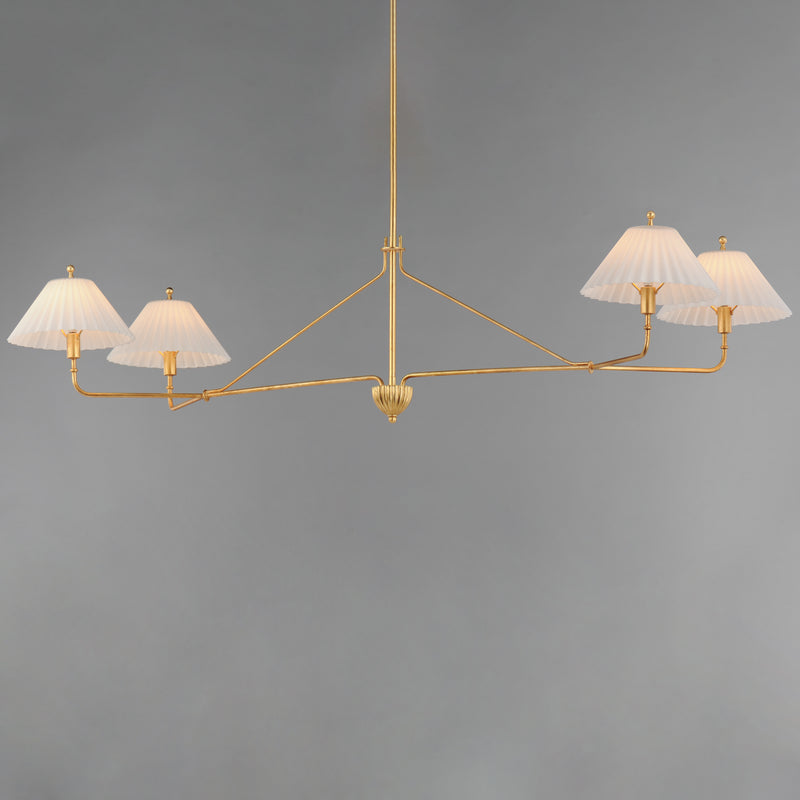Maxim 18314SWGL Kismet 4 Light Linear Pendant | Gold Leaf