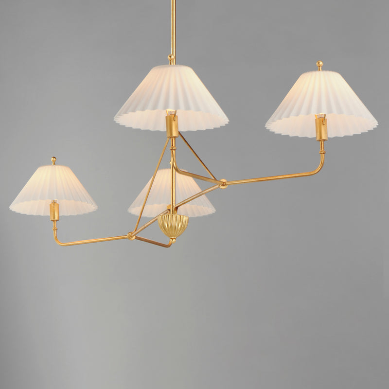 Maxim 18314SWGL Kismet 4 Light Linear Pendant | Gold Leaf