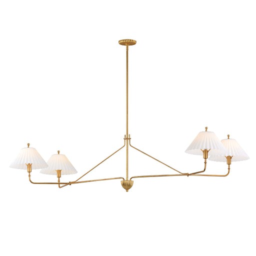 Maxim 18314SWGL Kismet 4 Light Linear Pendant | Gold Leaf