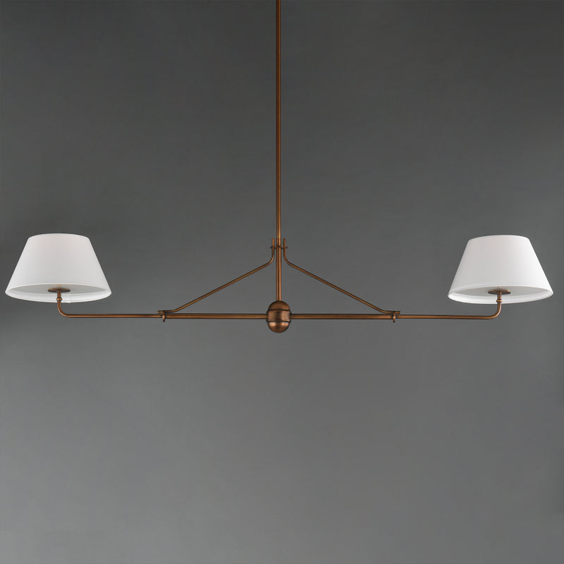 Maxim 18412OFWBR Dunbridge 2 Light Pendant | Weathered Brass