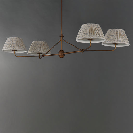 Maxim 18414BWWBR Dunbridge 4 Light Chandelier | Weathered Brass