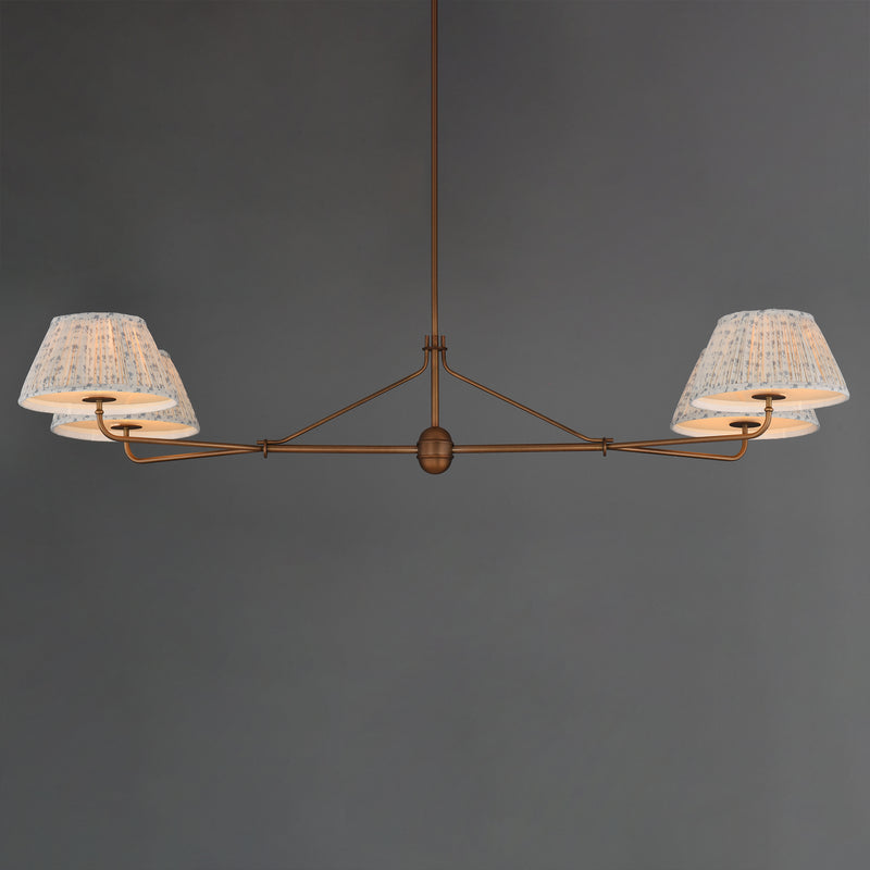 Maxim 18414BWWBR Dunbridge 4 Light Chandelier | Weathered Brass