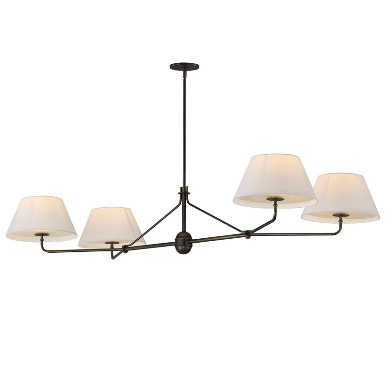 Maxim 18414OFANB Dunbridge 4 Light Chandelier | Antique Bronze