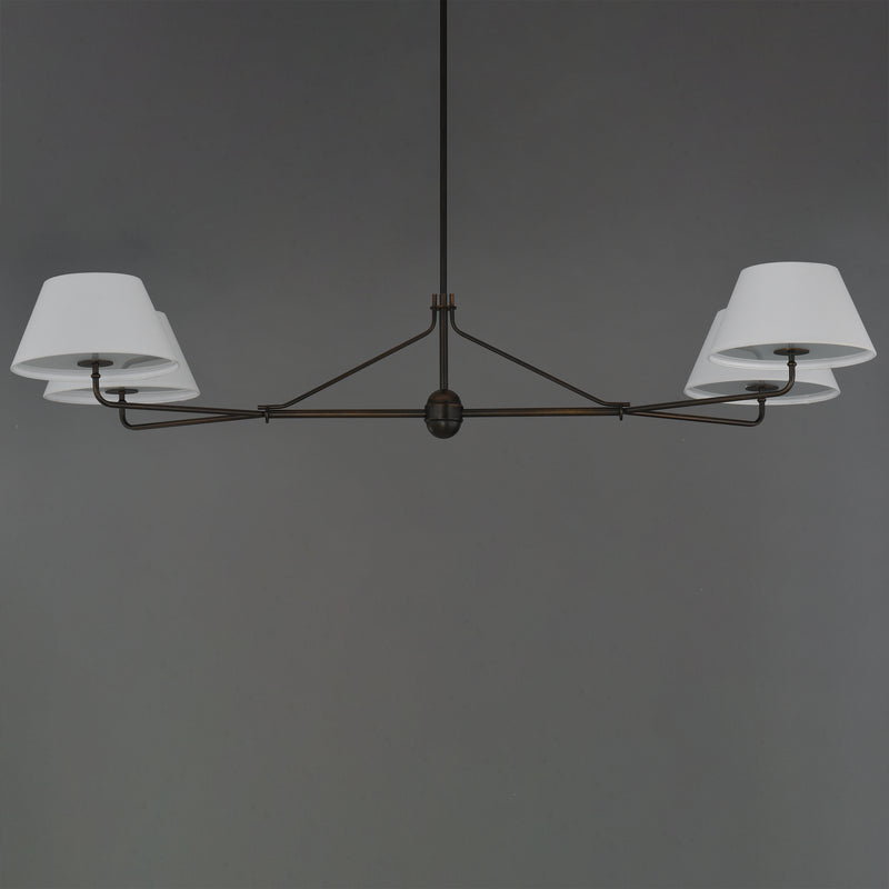 Maxim 18414OFANB Dunbridge 4 Light Chandelier | Antique Bronze