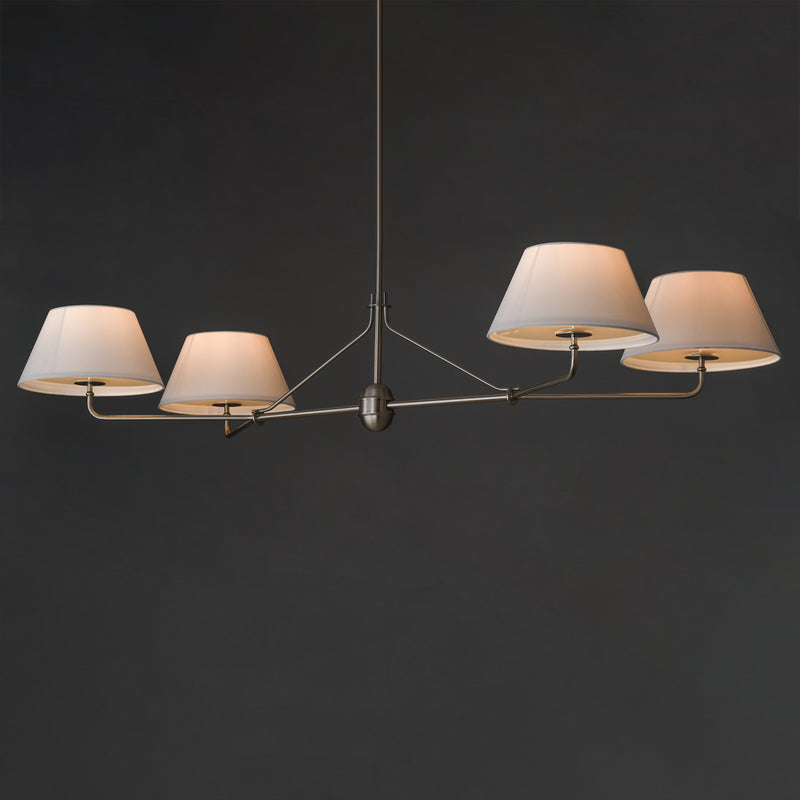 Maxim 18414OFPN Dunbridge 4 Light Chandelier | Polished Nickel