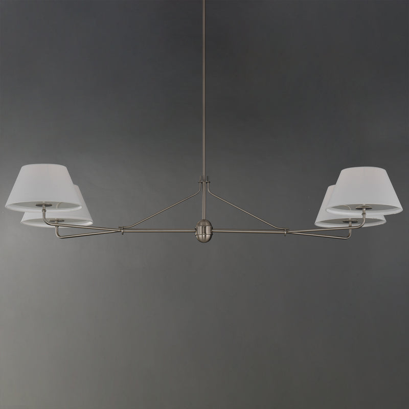 Maxim 18414OFPN Dunbridge 4 Light Chandelier | Polished Nickel