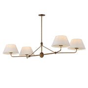 Maxim 18414OFWBR Dunbridge 4 Light Chandelier | Weathered Brass