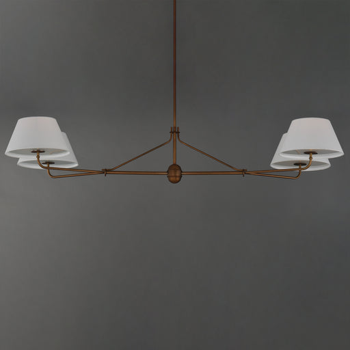 Maxim 18414OFWBR Dunbridge 4 Light Chandelier | Weathered Brass