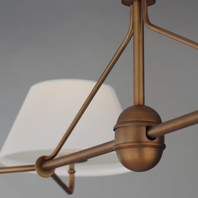 Maxim 18414OFWBR Dunbridge 4 Light Chandelier | Weathered Brass