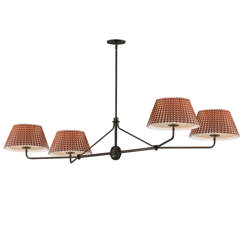 Maxim 18414RBANB Dunbridge 4 Light Chandelier | Antique Bronze