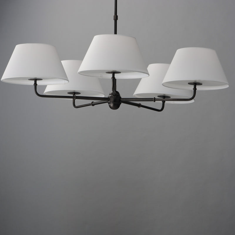 Maxim 18415OFANB Dunbridge 5 Light Chandelier | Antique Bronze