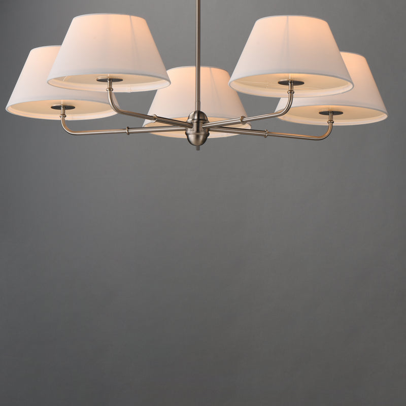Maxim 18415OFPN Dunbridge 5 Light Chandelier | Polished Nickel