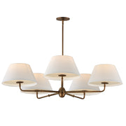 Maxim 18415OFWBR Dunbridge 5 Light Chandelier | Weathered Brass