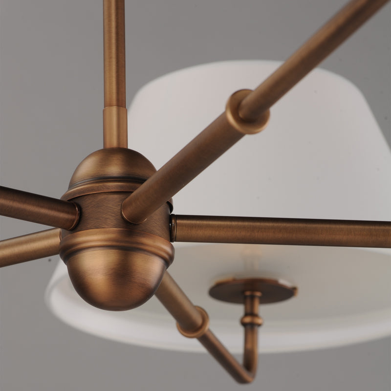 Maxim 18415OFWBR Dunbridge 5 Light Chandelier | Weathered Brass