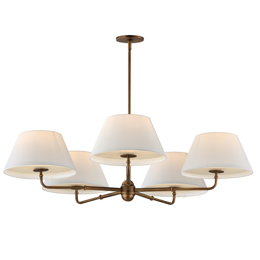 Maxim 18415OFWBR Dunbridge 5 Light Chandelier | Weathered Brass