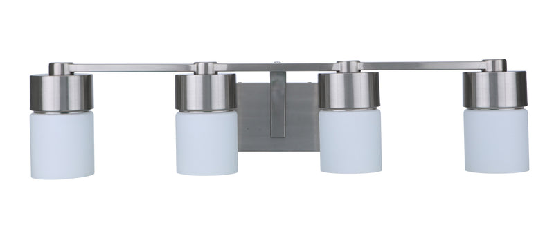 Craftmade 12331BNK4 District 4 Light Vanity -Brushed Polished Nickel - ALCOVE LIGHTING