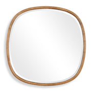 Seastran Coastal Mirror | Modern Round Natural Rattan Frame Mirror (34 in. W x 34 in. H x 2 in. D)