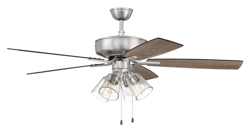 Craftmade P104BNK5-52DWGWN Pro Plus 104 LED Ceiling Fan -Brushed Polished Nickel