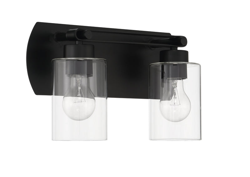 Craftmade 17614FB2 Hendrix 2 Light Vanity -Flat Black - ALCOVE LIGHTING