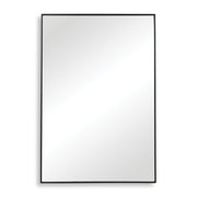 Moden Black Mirror | Modern Rectangle Frame Bathroom Vanity Mirror Mounted Vertical or Horizontal (21 in. W x 31 in. H x 1 in. D)