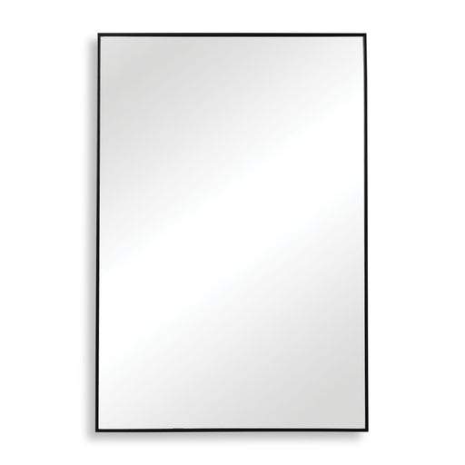 Moden Black Mirror | Modern Rectangle Frame Bathroom Vanity Mirror Mounted Vertical or Horizontal (21 in. W x 31 in. H x 1 in. D)