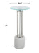 Mara Accent Table | Nickel and Tempered Glass Top with White Marble Base (11 in. W x 24 in. H)