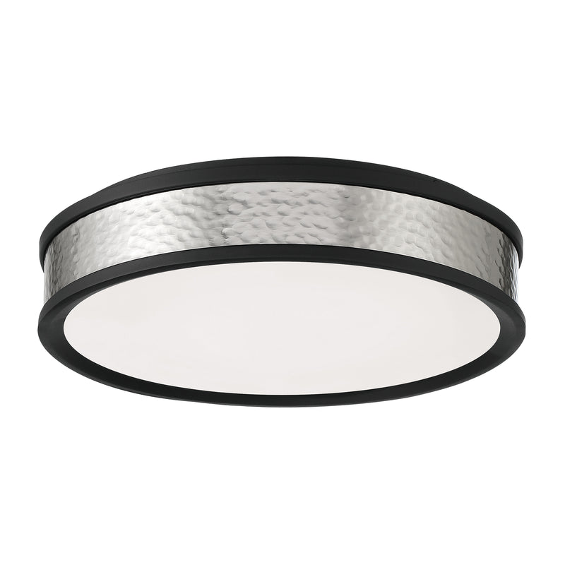 Minka Lavery 15" LED Flush Mount-Coal With Brushed Nickel