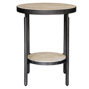 Uttermost Dauntless Travertine Side Table - ALCOVE LIGHTING