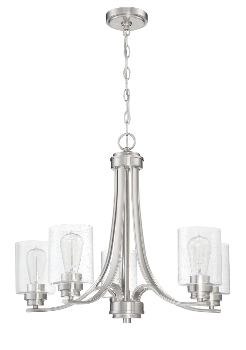 Craftmade 50525-BNK Bolden 5 Light Chandelier -Brushed Polished Nickel