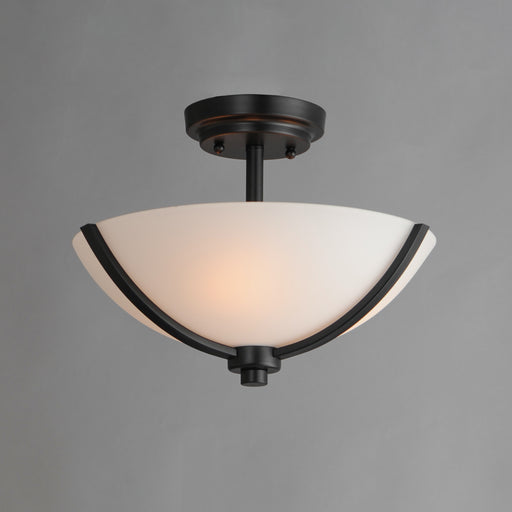 Maxim 20031SWBK Deven 3 Light Semi Flush Mount | Black