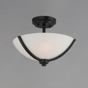 Maxim 20031SWBK Deven 3 Light Semi Flush Mount | Black