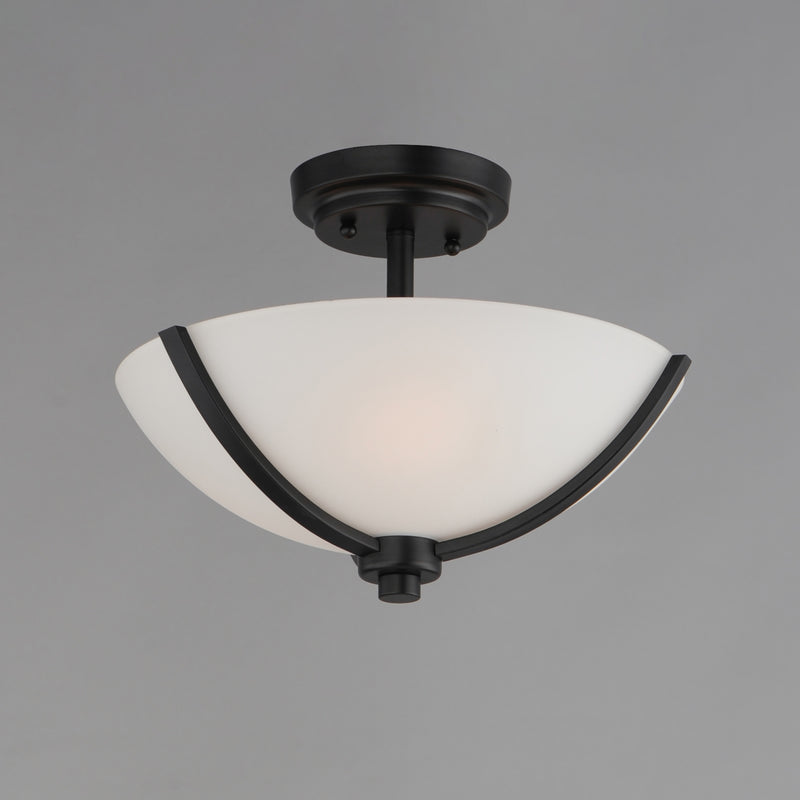 Maxim 20031SWBK Deven 3 Light Semi Flush Mount | Black