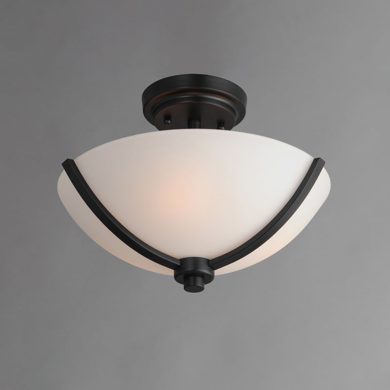 Maxim 20031SWBK Deven 3 Light Semi Flush Mount | Black