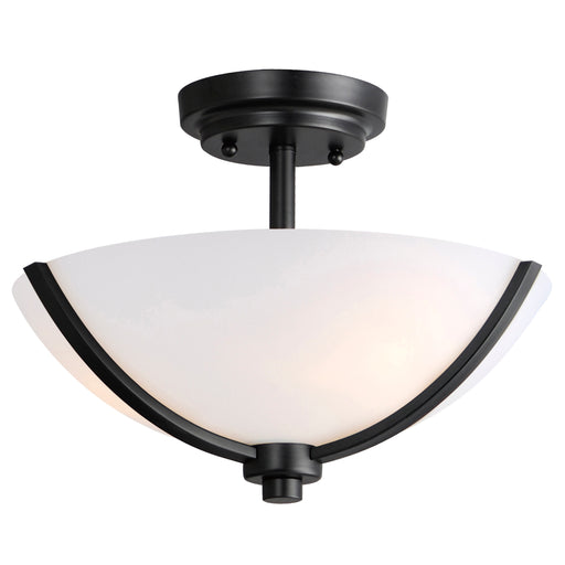 Maxim 20031SWBK Deven 3 Light Semi Flush Mount | Black