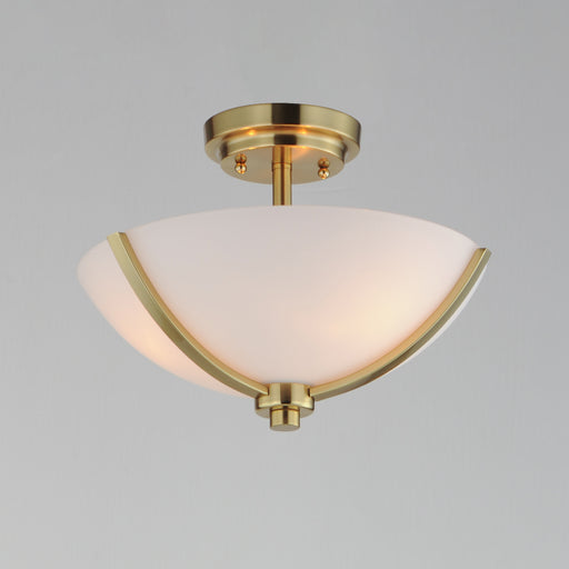 Maxim 20031SWSBR Deven 3 Light Semi Flush Mount | Satin Brass