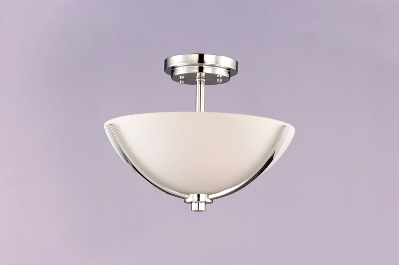 Maxim 20031SWSN Deven 3 Light Semi Flush Mount | Satin Nickel