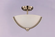 Maxim 20031SWSN Deven 3 Light Semi Flush Mount | Satin Nickel
