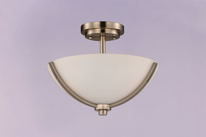 Maxim 20031SWSN Deven 3 Light Semi Flush Mount | Satin Nickel