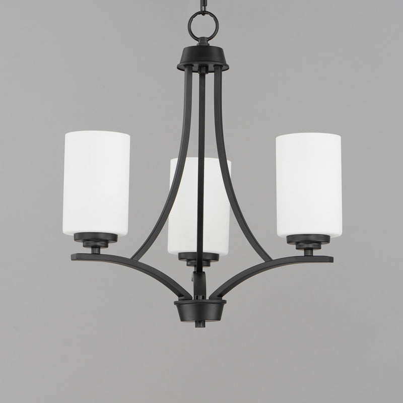Maxim 20033SWBK Deven 3 Light Chandelier | Black