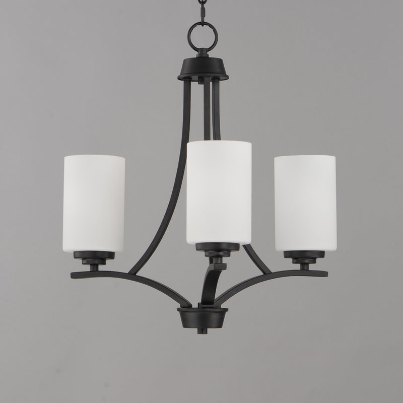 Maxim 20033SWBK Deven 3 Light Chandelier | Black