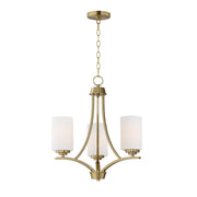 Maxim 20033SWSBR Deven 3 Light Chandelier | Satin Brass