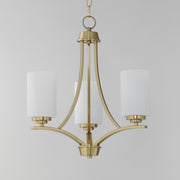 Maxim 20033SWSBR Deven 3 Light Chandelier | Satin Brass