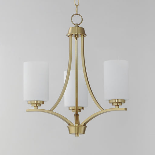 Maxim 20033SWSBR Deven 3 Light Chandelier | Satin Brass