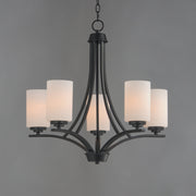 Maxim 20035SWBK Deven 5 Light Chandelier | Black