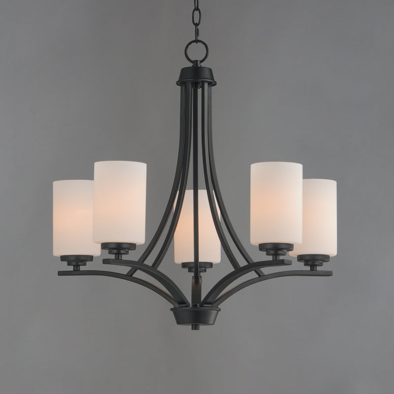 Maxim 20035SWBK Deven 5 Light Chandelier | Black