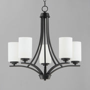 Maxim 20035SWBK Deven 5 Light Chandelier | Black