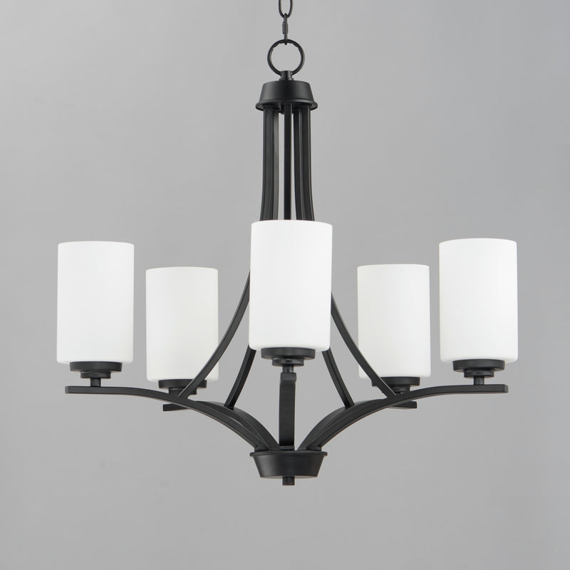 Maxim 20035SWBK Deven 5 Light Chandelier | Black