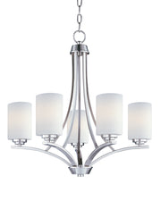 Maxim 20035SWSN Deven 5 Light Chandelier | Satin Nickel
